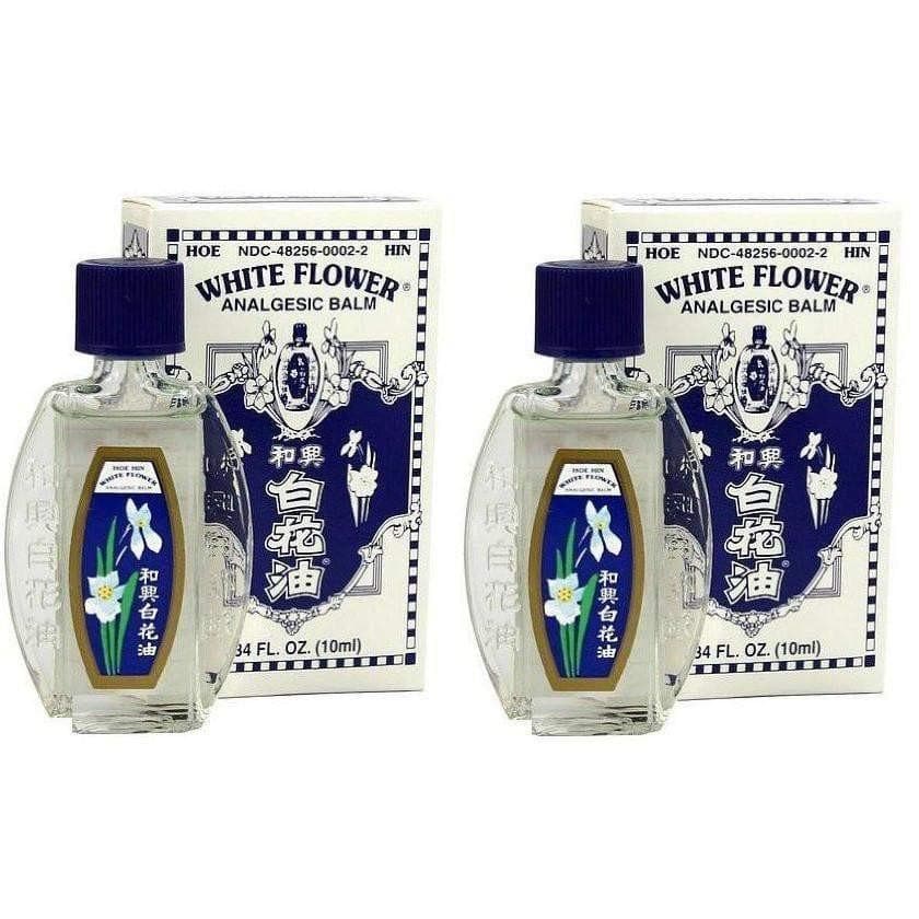 2 Bottles White Flower Analgesic Balm (L) (0.67Fl Oz) – New Green Nutrition