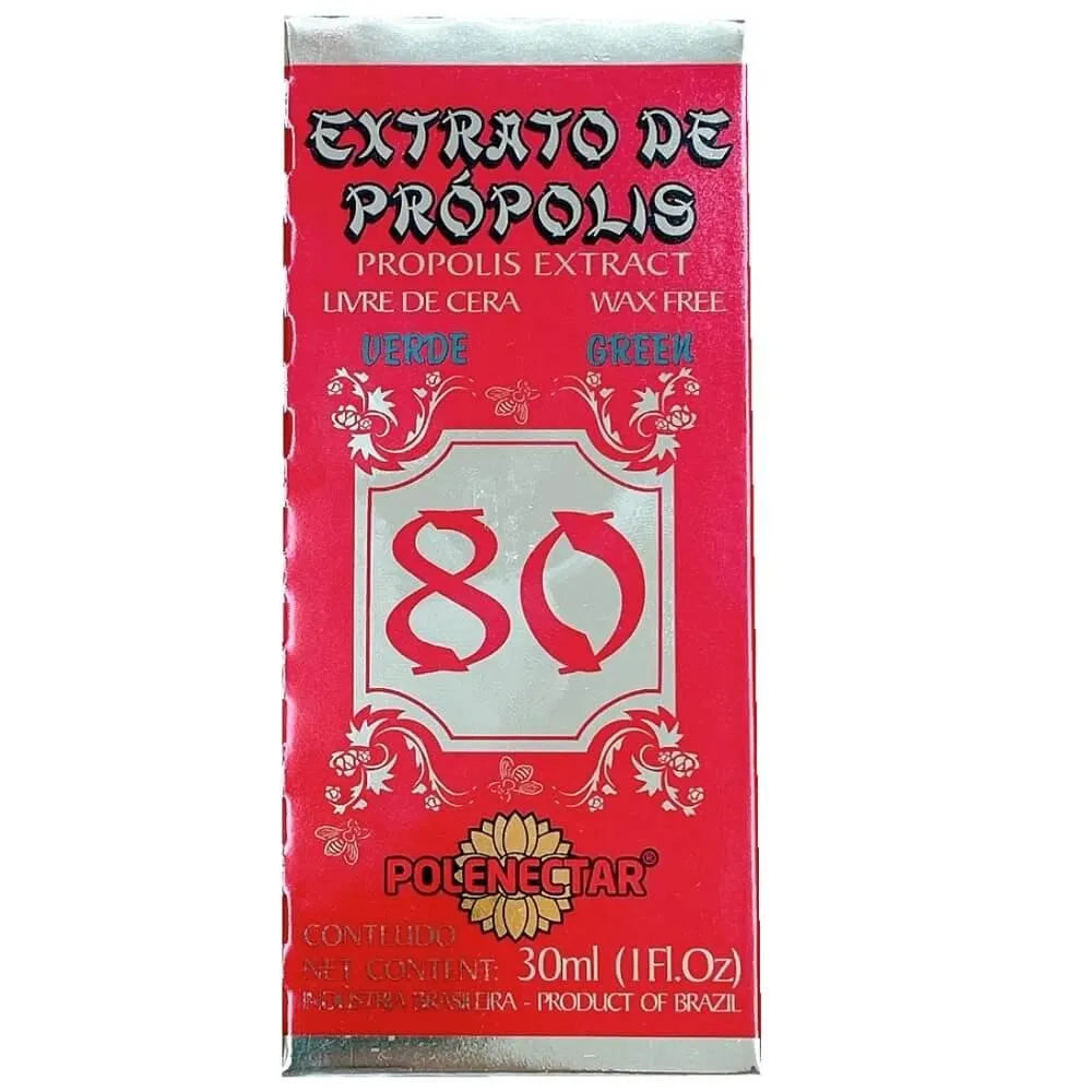 24 Bottles of Polenectar Brazil Green Bee Propolis Extract Wax Free 80 (30mL) - Buy at New Green Nutrition