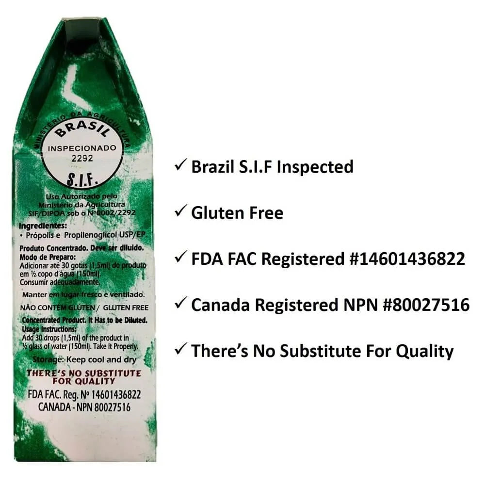 25 Bottles of Pon Lee Brazilian Green Propolis Extract, Alcohol Free (30mL) - Buy at New Green Nutrition