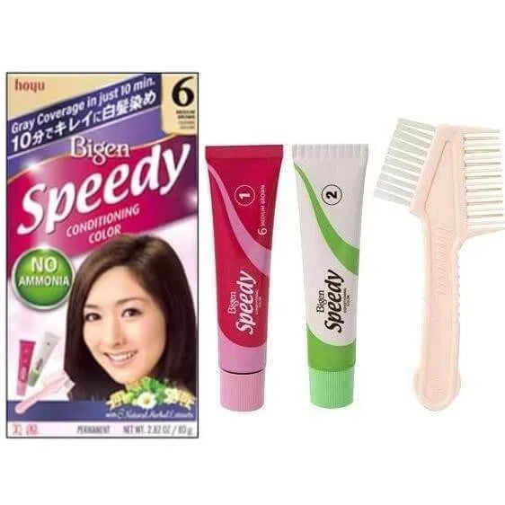 3 Boxes of Bigen Speedy Kit With Brush (#4, #5,#6 or #7) - Buy at New Green Nutrition