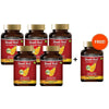 5 Bottles Brazil Red Bee Propolis (120 Capsules) + 1 Free Bottle