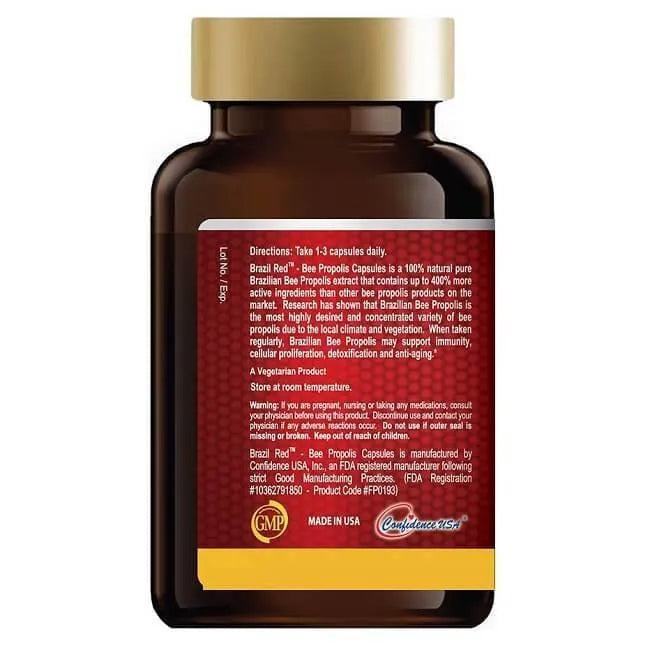 5 Bottles Brazil Red Bee Propolis (120 Capsules) + 1 Free Bottle - Buy at New Green Nutrition