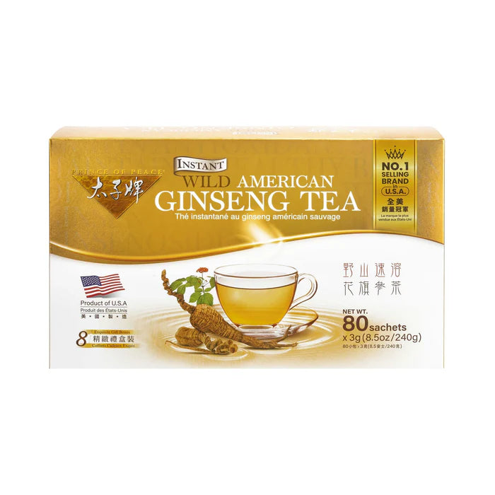 Prince of Peace Wild American Ginseng Instant Tea (80 Sachets) - Buy at New Green Nutrition