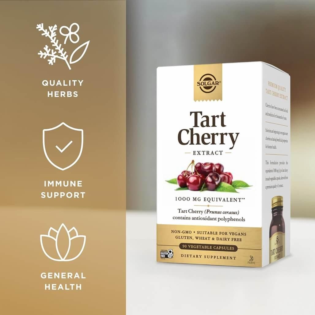 Solgar Tart Cherry 1000 MG (90 Vegetable Capsules) - Buy at New Green Nutrition