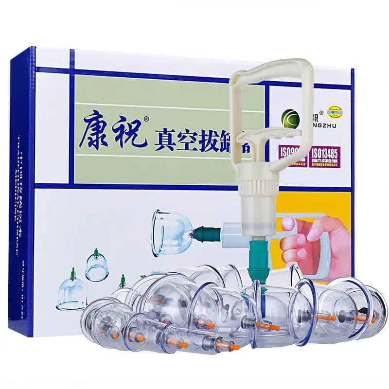 Acupoint Cupping Set, Vacuum Suction Pump, ISO Certified (32 Cups) - Buy at New Green Nutrition