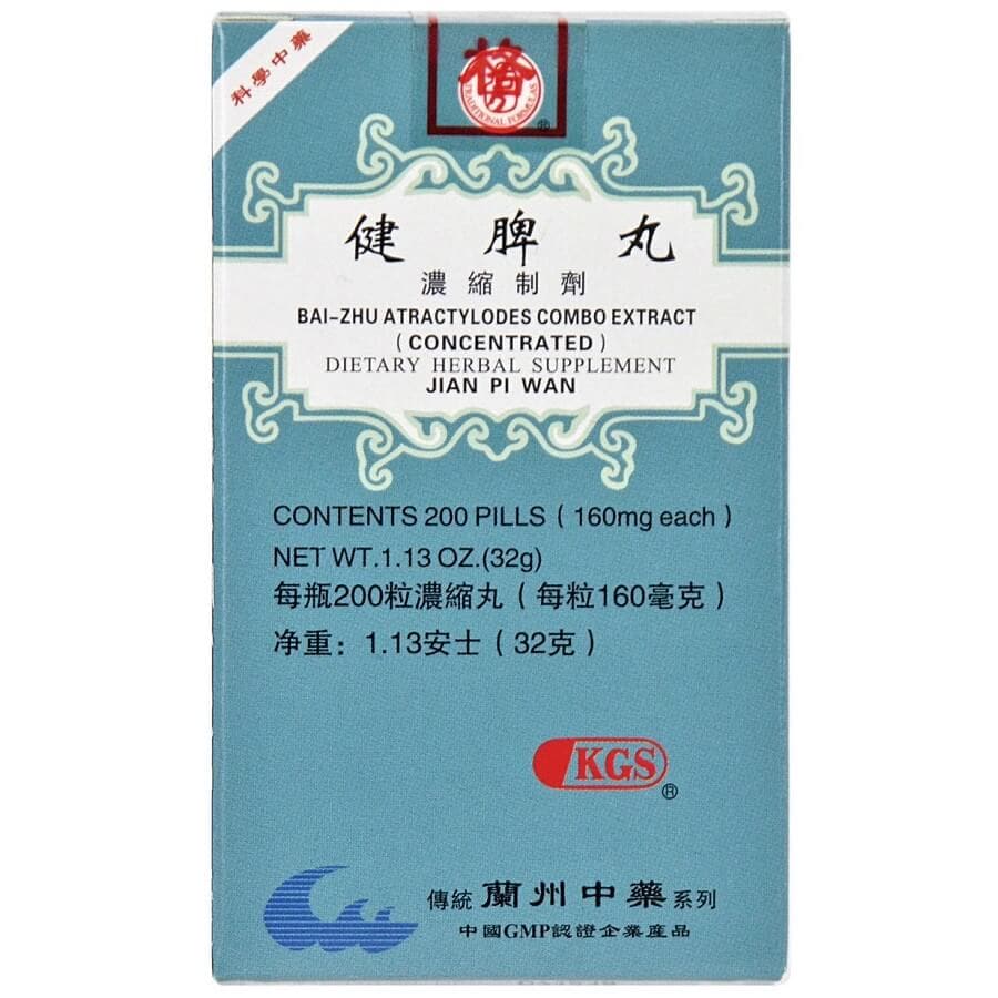 Bai-Zhu Atractylodes Combo Extract, Jian Pi Wan (200 Pills) - Buy at New Green Nutrition