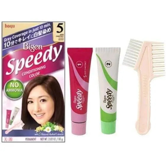 Bigen Speedy Kit With Brush - #5 Deep Chestnut - Buy at New Green Nutrition