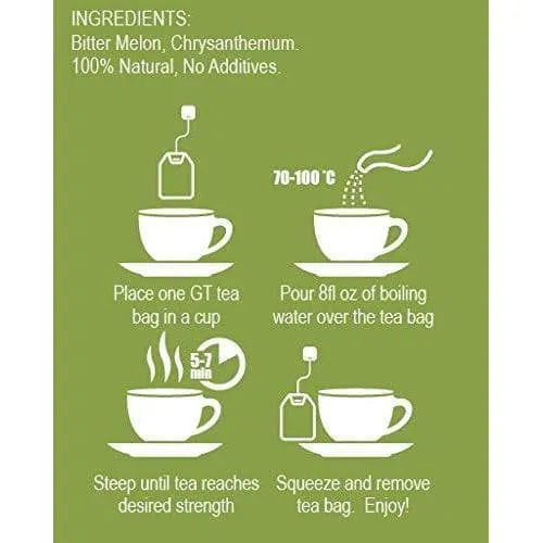 Bitter Melon Tea (12 Tea Bags) - Buy at New Green Nutrition