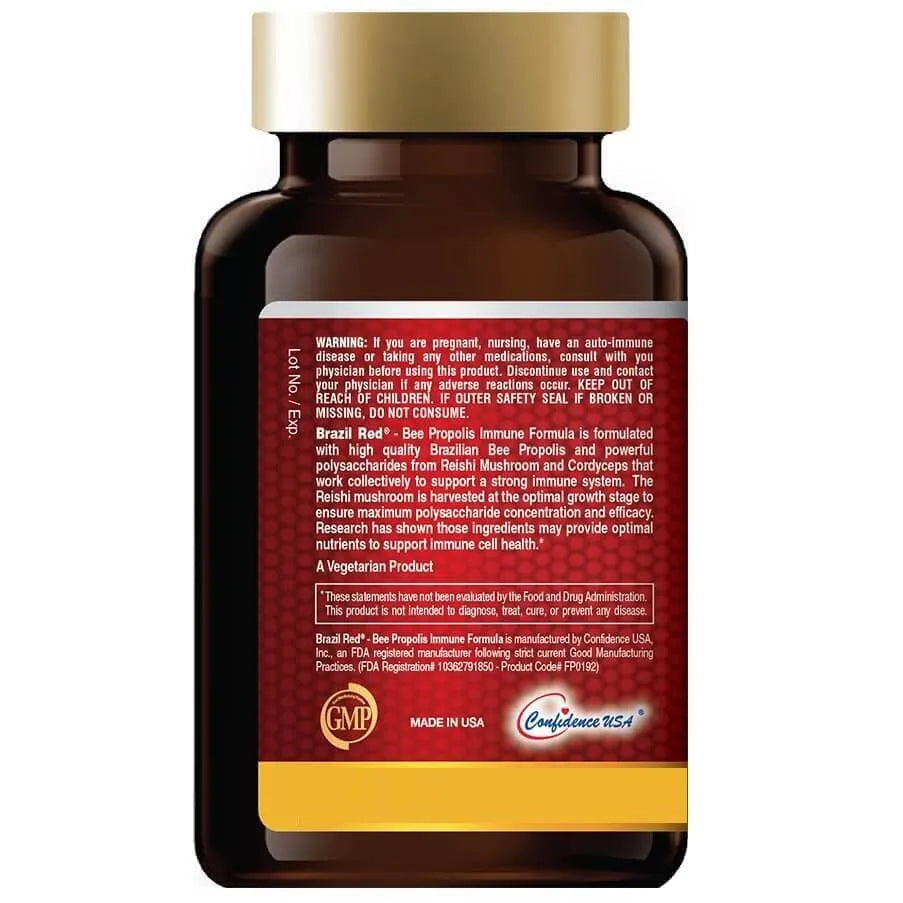 Brazil Red Bee Propolis with Reishi and Cordyceps, Immune Support (120 Veggie Capsules) - Buy at New Green Nutrition