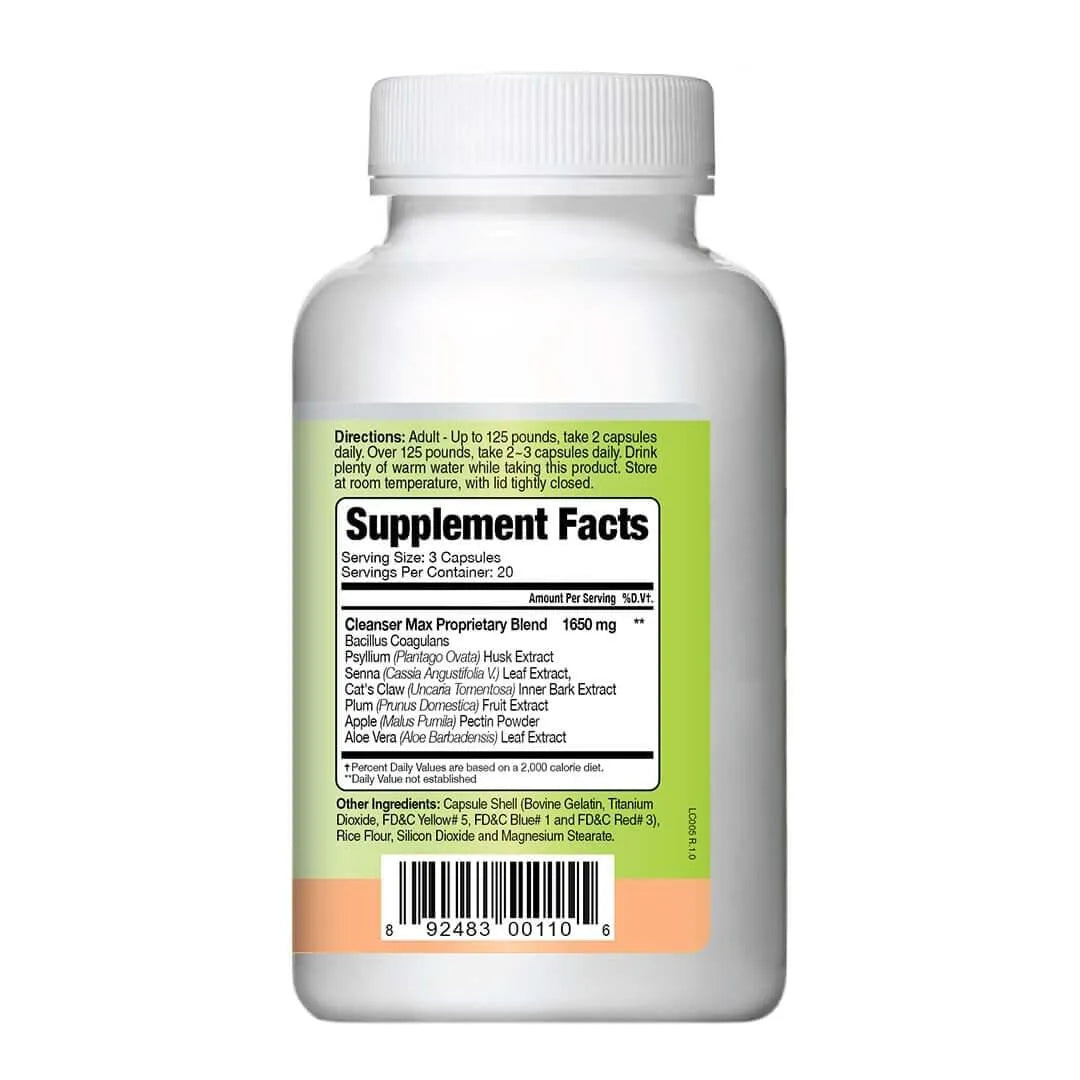 Cleanser Max (60 Capsules) - Buy at New Green Nutrition