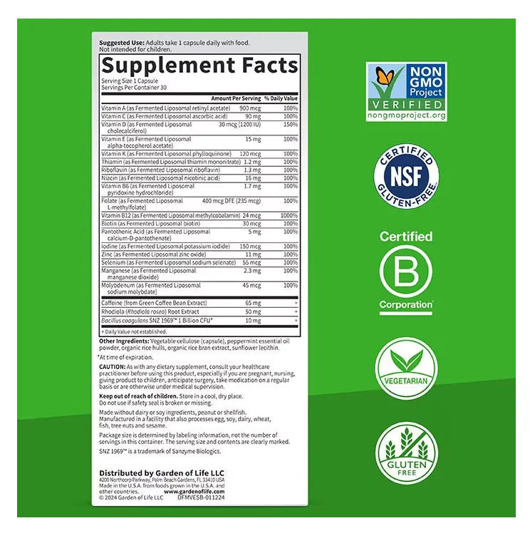 Dr. Formulated Multi Plus Energy Support 30ct CAPSULES - Buy at New Green Nutrition