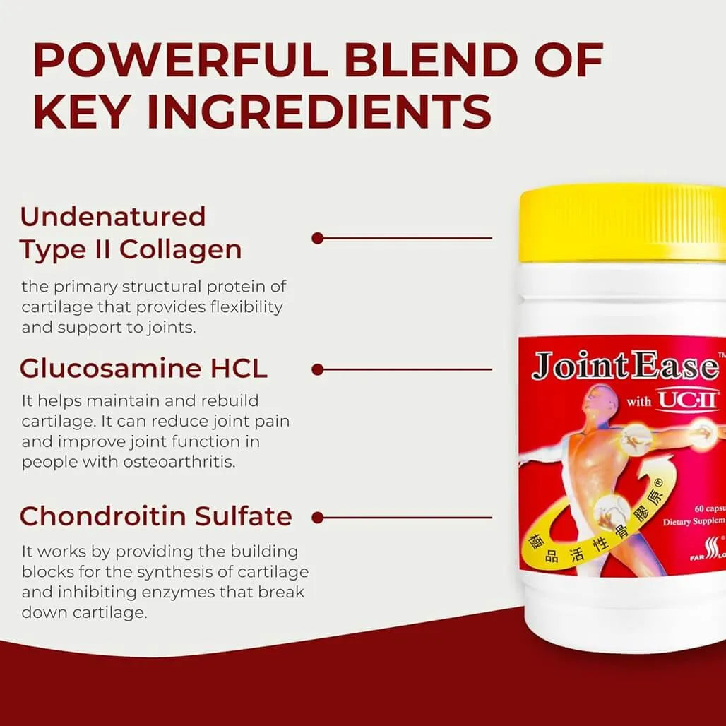 Far Long JointEase, Collagen & Glucosamine Joint Support (60 Capsules) - Buy at New Green Nutrition