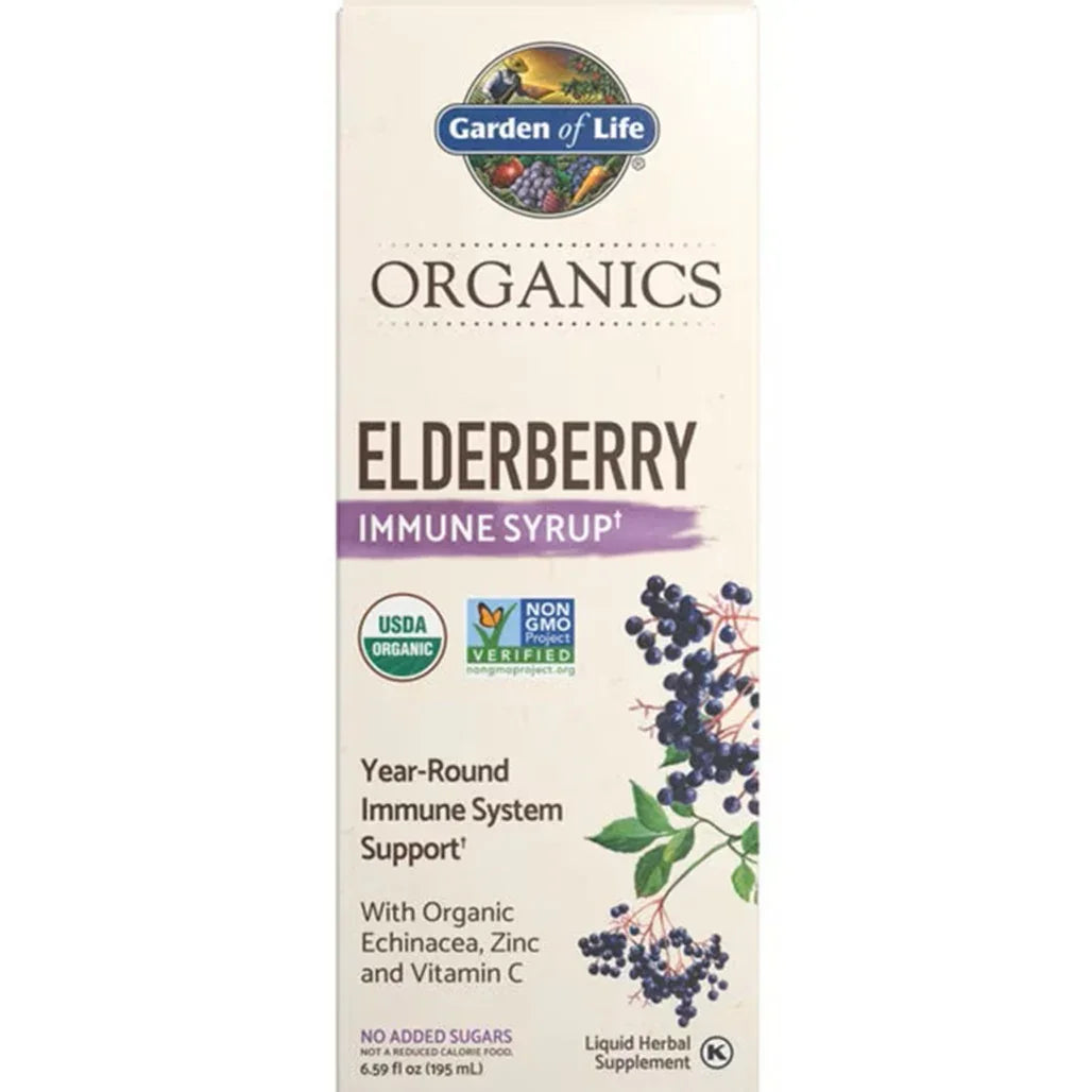 Garden of Life Organics Elderberry immune Syrup (6.59 oz) - Buy at New Green Nutrition