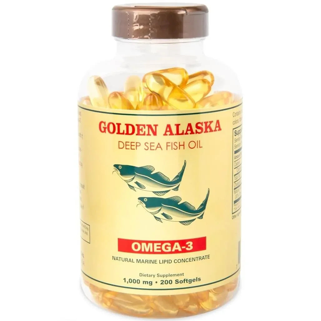 Golden Alaska Omega 3 Deep Sea Fish Oil (200 Softgels) - Buy at New Green Nutrition