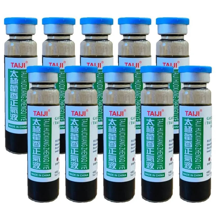 Huo Xiang Zheng Qi Shui, Tai Ji Regular Care, Non-Alcholic (10 Vials) - Buy at New Green Nutrition