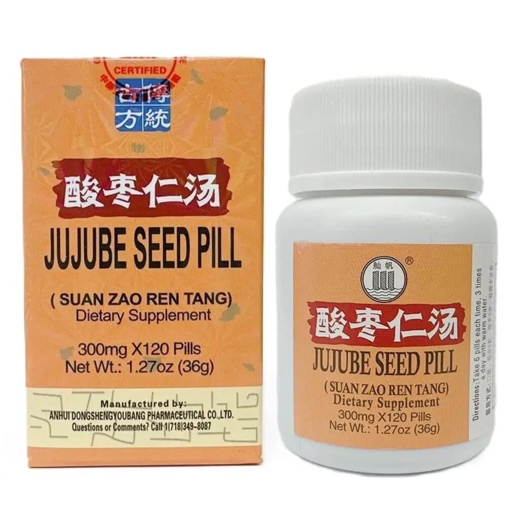 Jujube Seed Pill, Suan Zao Ren Tang 300mg (120 Pills) - Buy at New Green Nutrition