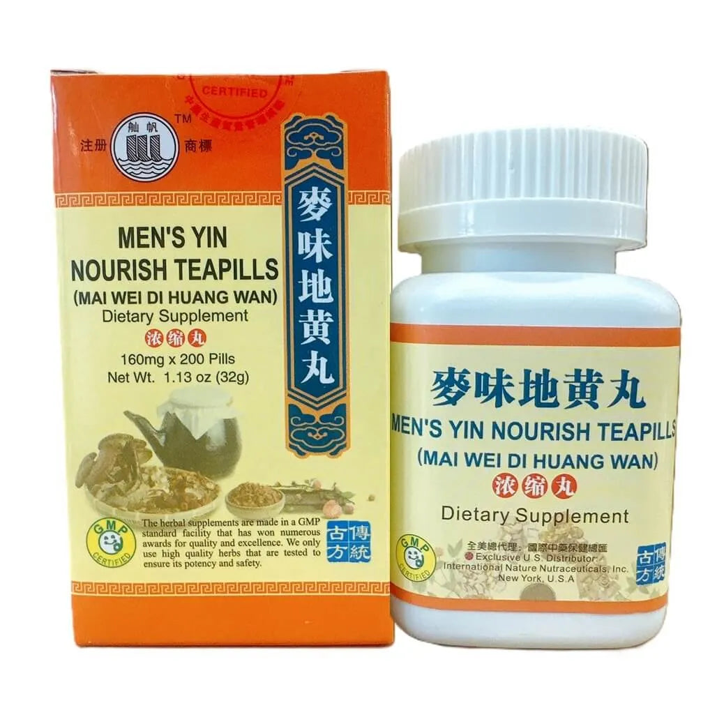 Men's Yin Nourish Teapills (Mai Wei Di Huang Wan) Extra Concentrated (200 Pills) - Buy at New Green Nutrition