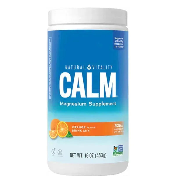 Natural Vitality Calm Magnesium Supplement Orange Flavored (16 oz) - Buy at New Green Nutrition