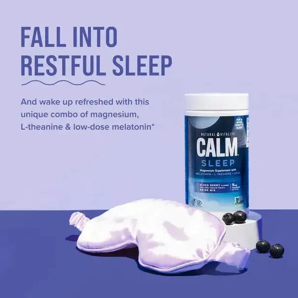 Natural Vitality Calm Sleep Magnesium Supplement with Melatonin, L-Theanine, Gaba (6 oz) - Buy at New Green Nutrition