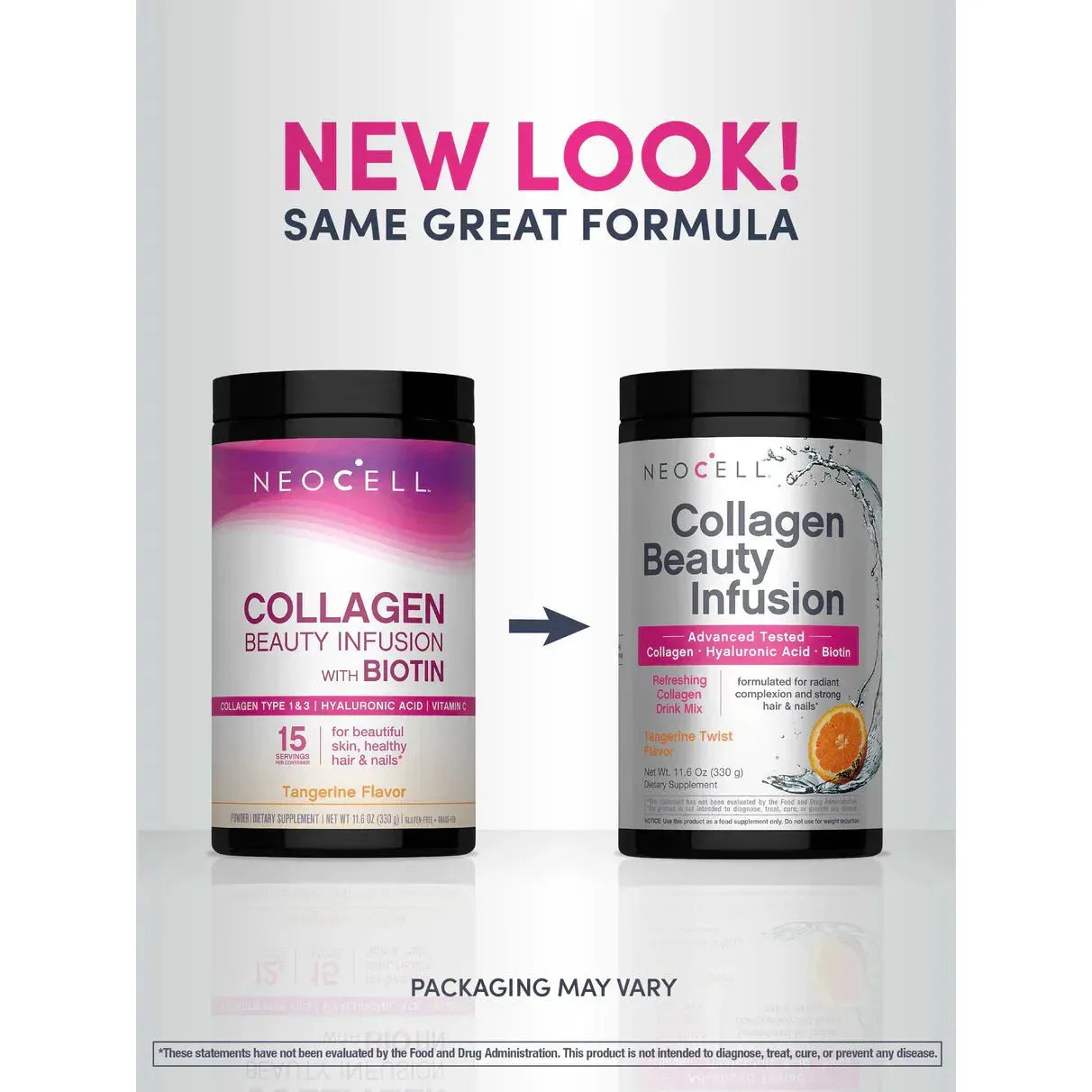 Neocell Collagen Beauty Infusion Tangerine Twist Flavor (11.6oz 330g) - Buy at New Green Nutrition
