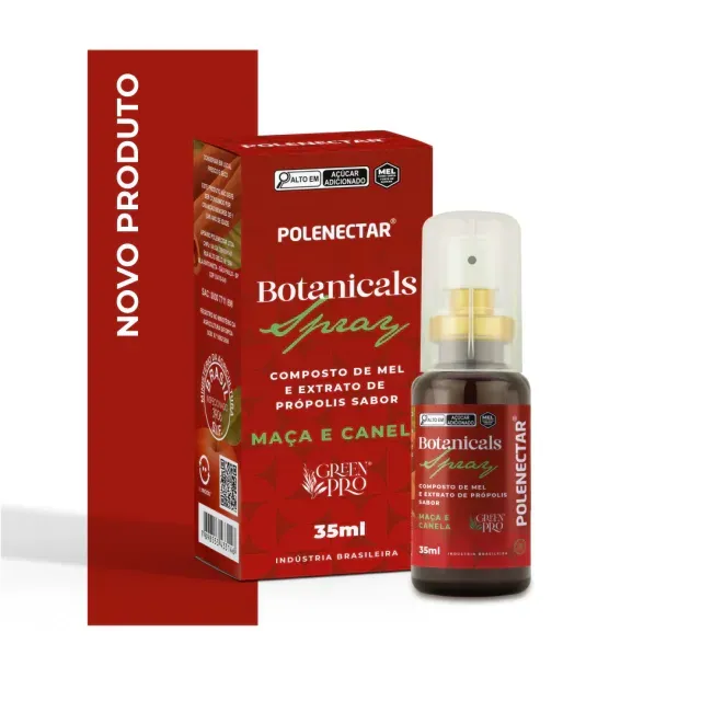 Polenectar Botanicals Honey with Bee Propolis Spray, Apple Cinnamon Flavor (35ml) - Buy at New Green Nutrition