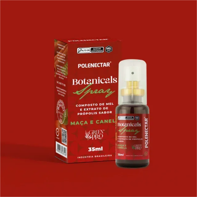 Polenectar Botanicals Honey with Bee Propolis Spray, Apple Cinnamon Flavor (35ml) - Buy at New Green Nutrition