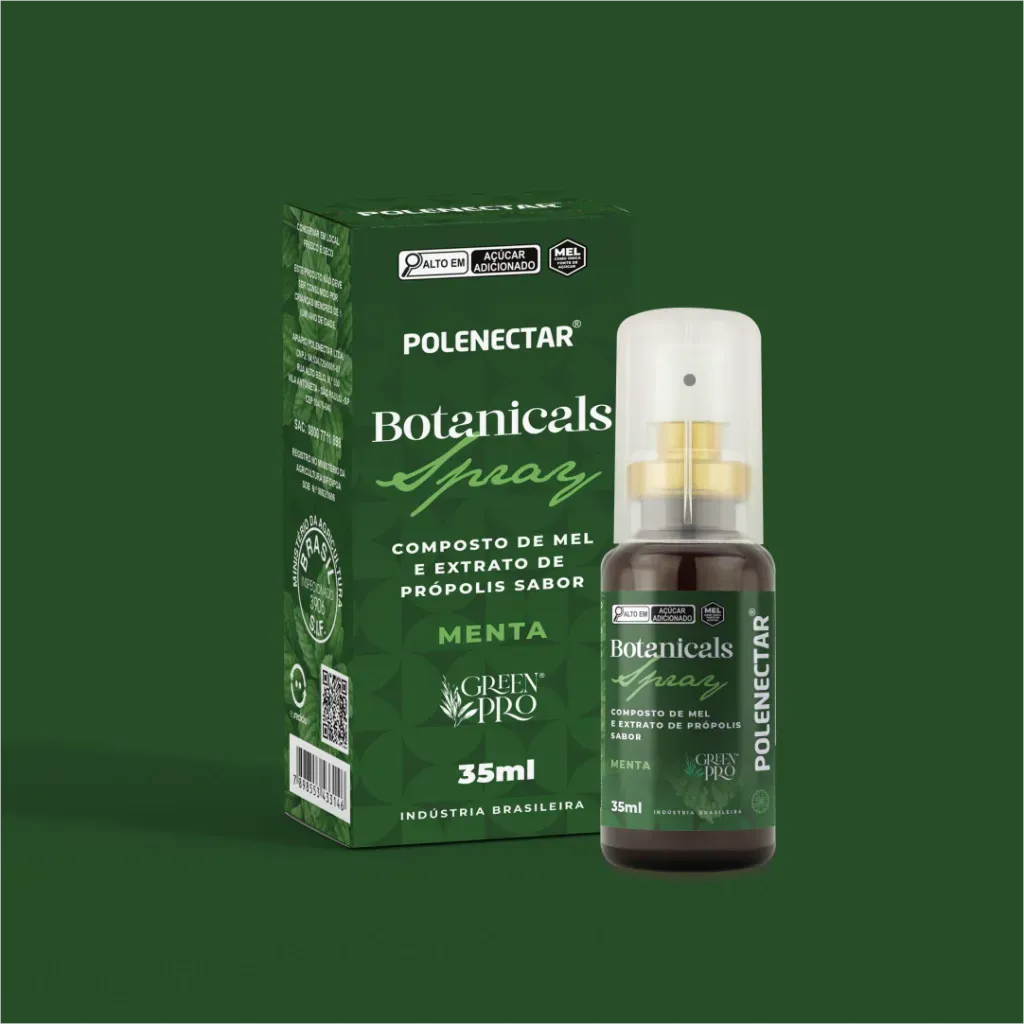 Polenectar Botanicals Honey with Bee Propolis Spray, Mint Flavor (35ml) - Buy at New Green Nutrition