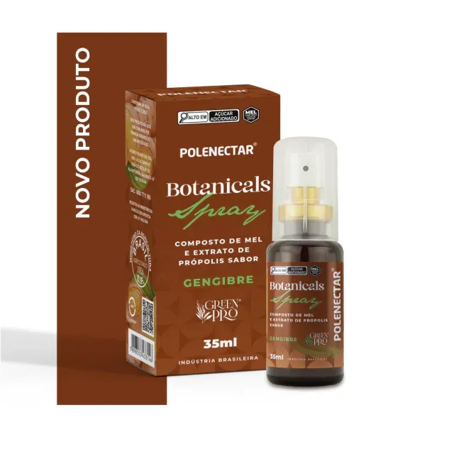 Polenectar Honey Botanicals with Bee Propolis Spray, Ginger Flavor (35ml) - Buy at New Green Nutrition