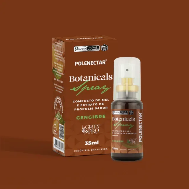 Polenectar Honey Botanicals with Bee Propolis Spray, Ginger Flavor (35ml) - Buy at New Green Nutrition
