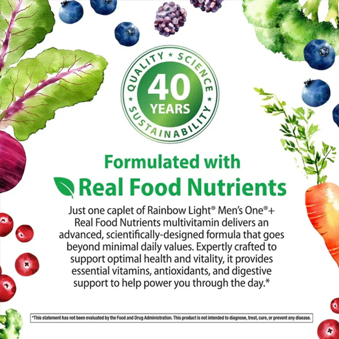 Rainbow Light High Potency Men's One Daily Multivitamin (60 Vegetarian Tablets) - Buy at New Green Nutrition