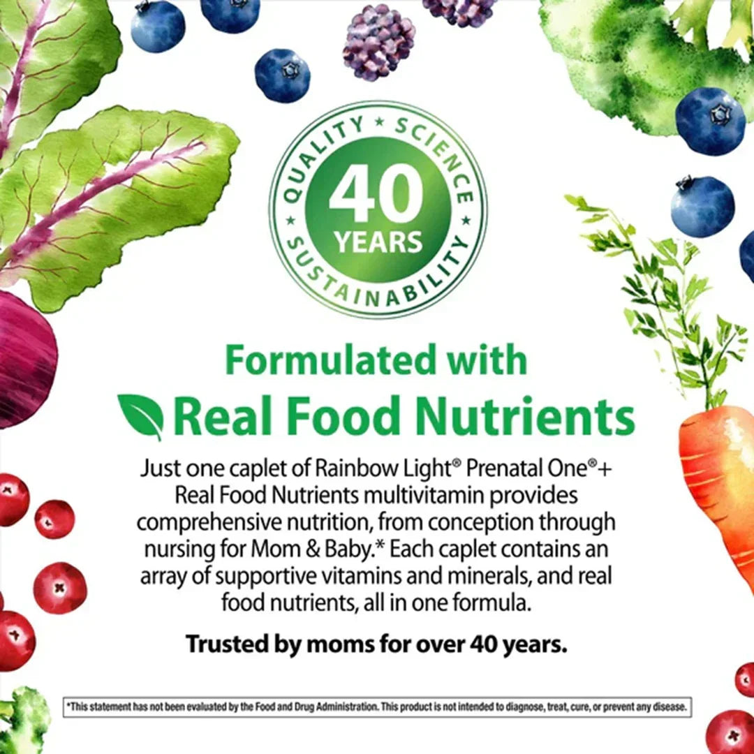 Rainbow Light High Potency Prenatal One Daily Multivitamin (60 Vegan Tablets) - Buy at New Green Nutrition