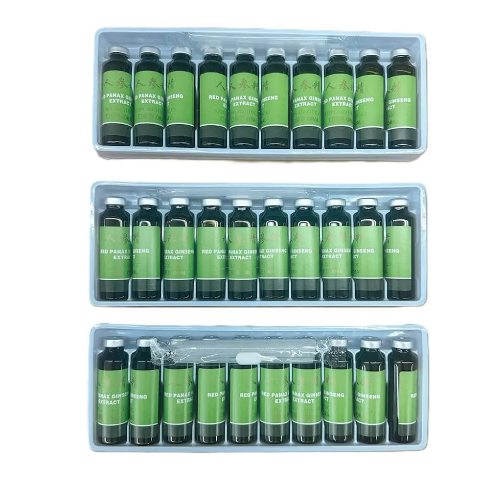 Red Panax Ginseng Extract Extra Strength 15 Years Old Roots (30 Vials) - 3 Boxes - Buy at New Green Nutrition