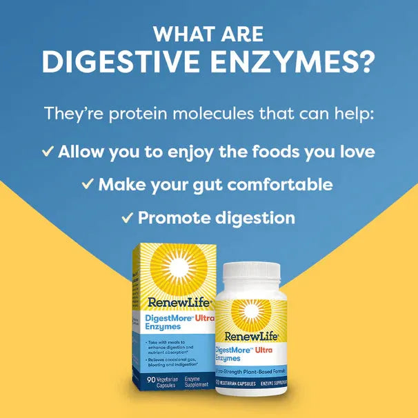 Renew Life Digest More Ultra Enzymes (90 Vegetarian Capsules) - Buy at New Green Nutrition
