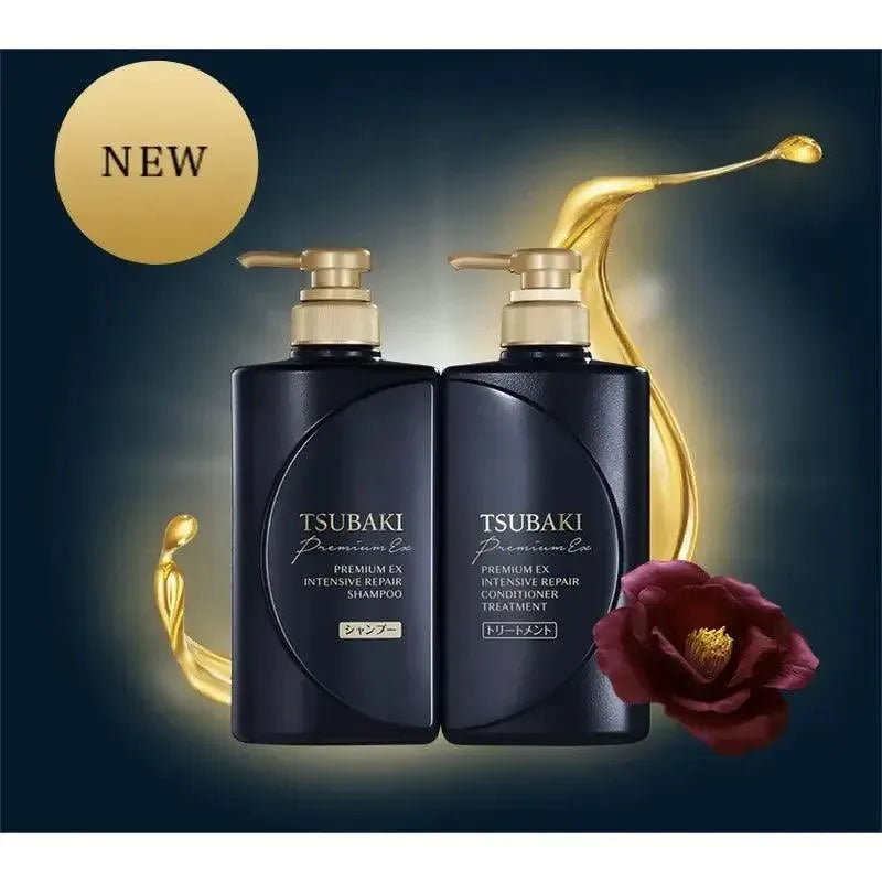Shiseido Tsubaki Premium EX Intensive Repair Hair Set, Shampoo (400ml) & Conditioner (4090ml) - Buy at New Green Nutrition