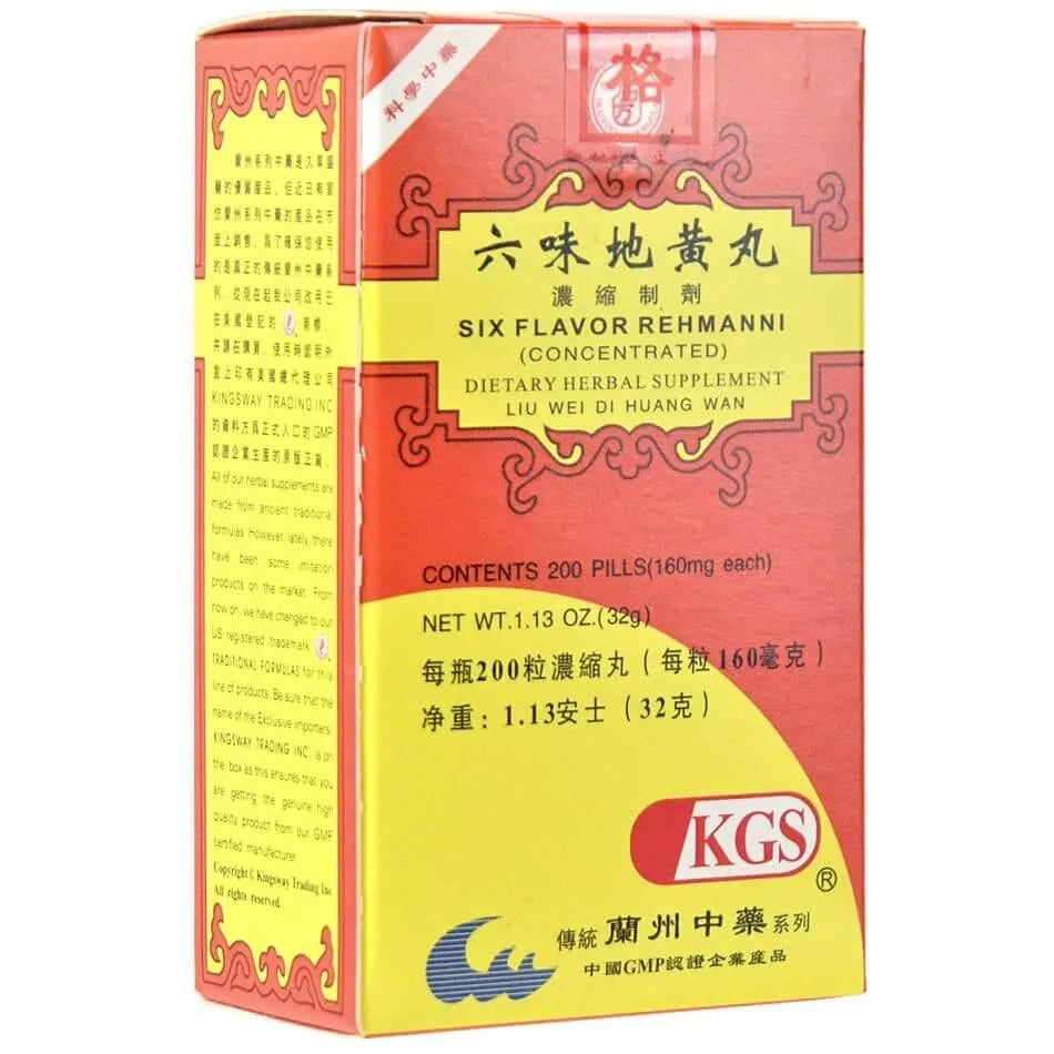 Six Flavor Rehmanni (Liu Wei Di Huang Wan)160mg (200 Pills) - Buy at New Green Nutrition