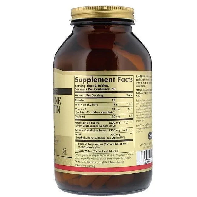 Solgar Extra Strength Glucosamine Chondroitin MSM with Ester-C (180 Tablets) - Buy at New Green Nutrition