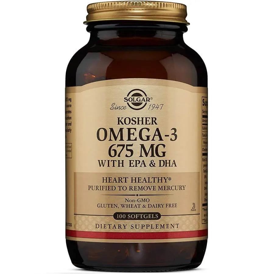 Solgar Kosher Omega 3 EPA & DHA 675 mg (100 Softgels) - Buy at New Green Nutrition