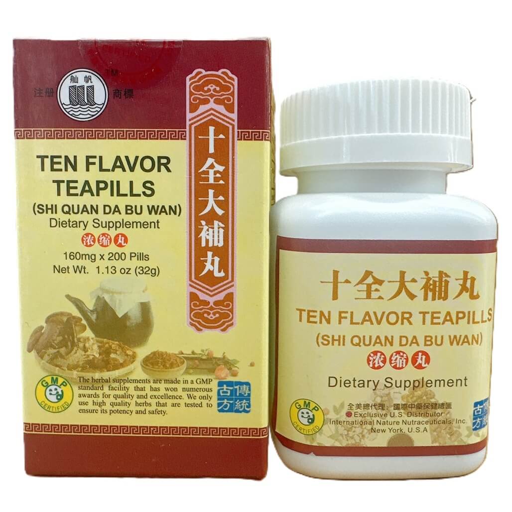 Ten Flavor Teapills (Shi Quan Da Bu Wan) Extra Concentrated (200 Pills) - Buy at New Green Nutrition