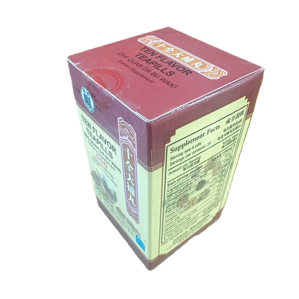 Ten Flavor Teapills (Shi Quan Da Bu Wan) Extra Concentrated (200 Pills) - Buy at New Green Nutrition