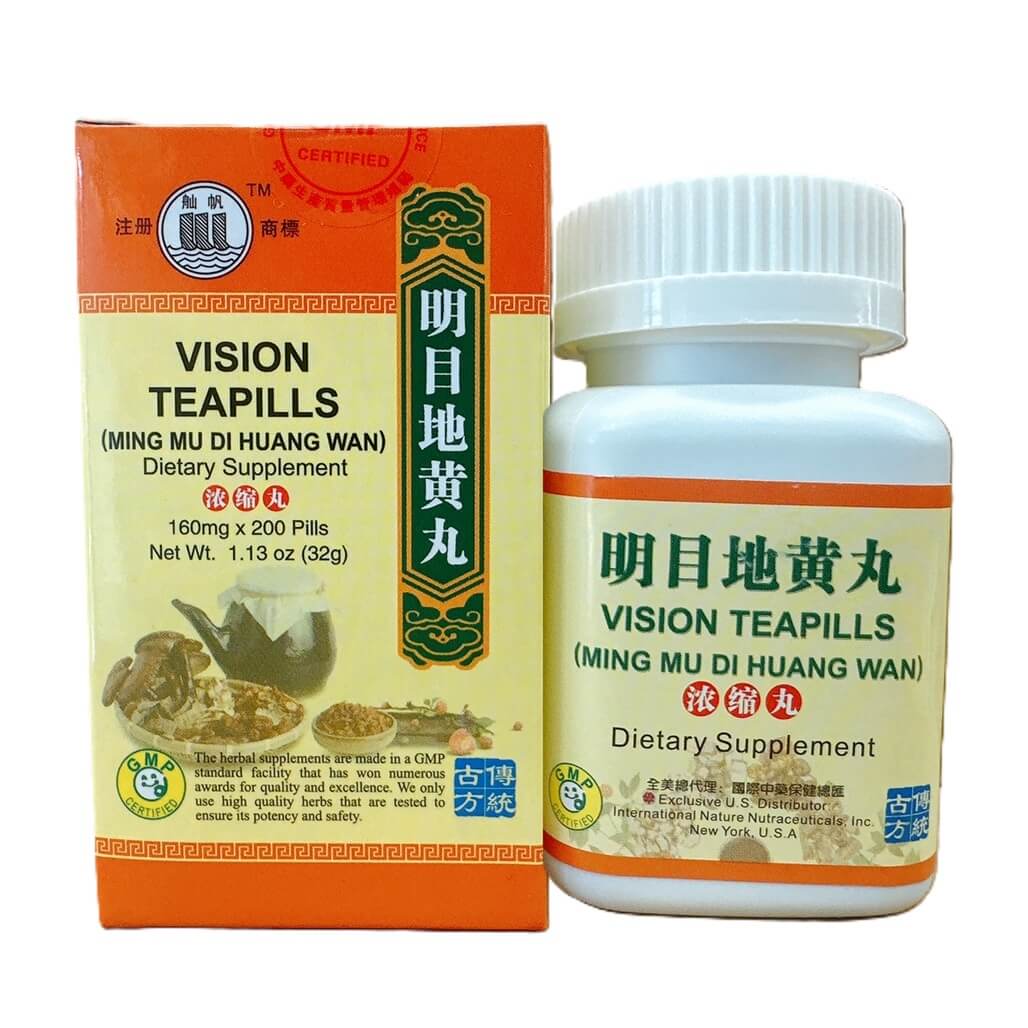 Vision Teapills (Ming Mu Di Huang Wan) Extra Concentrated (200 Pills) - Buy at New Green Nutrition