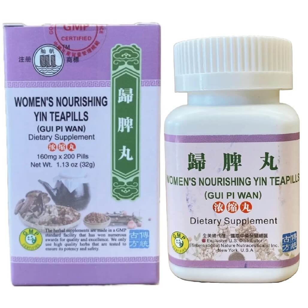 Women's Nourishing Yin Teapills, Gui Pi Wan 160mg (200 Pills) - Buy at New Green Nutrition