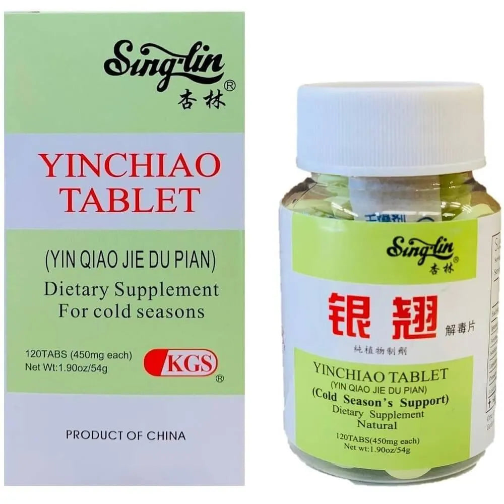 Yinchiao Tablets, Herbal Formula for Cold Seasons Relief (120 Tablets) - 3 Bottles - Buy at New Green Nutrition