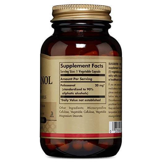 Solgar Policosanol 20mg (100 Vegetable Capsules) - Buy at New Green Nutrition